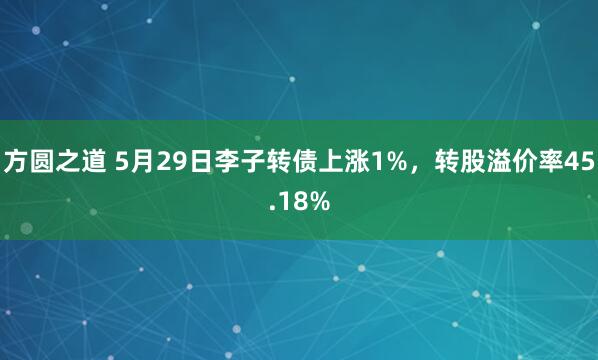 方圆之道 5月29日李子转债上涨1%，转股溢价率45.18%