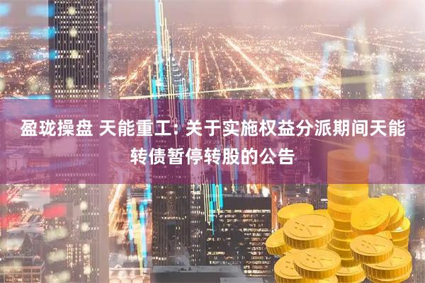 盈珑操盘 天能重工: 关于实施权益分派期间天能转债暂停转股的公告