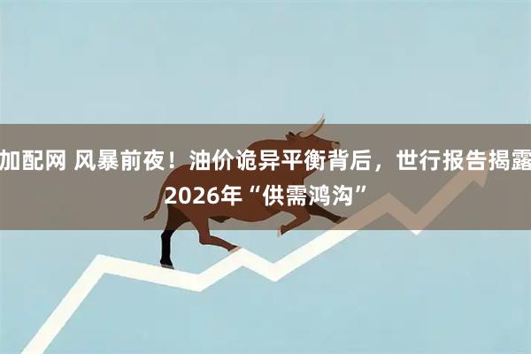 加配网 风暴前夜！油价诡异平衡背后，世行报告揭露2026年“供需鸿沟”