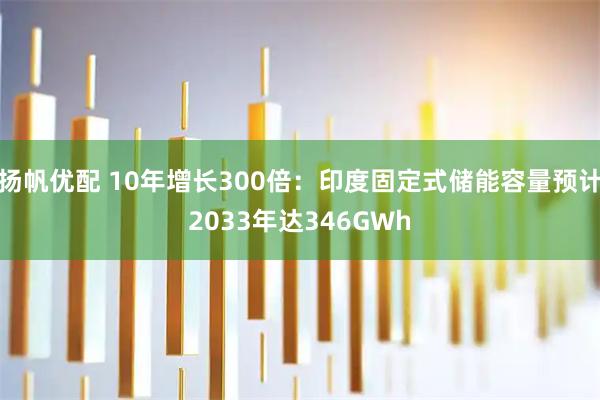 扬帆优配 10年增长300倍：印度固定式储能容量预计2033年达346GWh